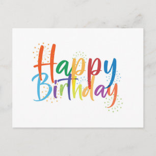 Postal Feliz Cartão de Posto de Aniversário