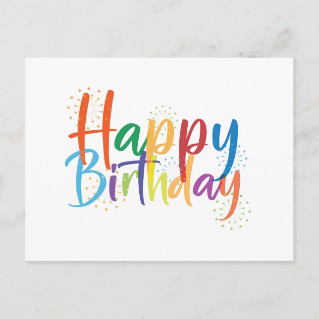 Postal Feliz Cartão de Posto de Aniversário (Frente)