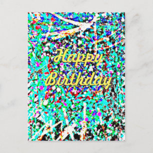 Postal Feliz Cartão de Posto de Aniversário