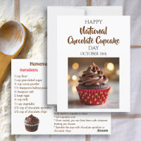 Feliz Cartão Nacional de Cupcake de Chocolate