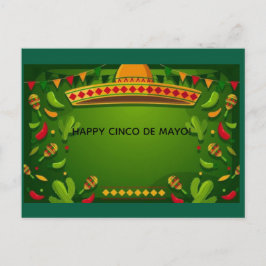 Postal Feliz Cinco de Mayo! Cartão de Boas Festas
