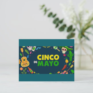 Postal Feliz Cinco de Mayo! Cartão de Boas Festas