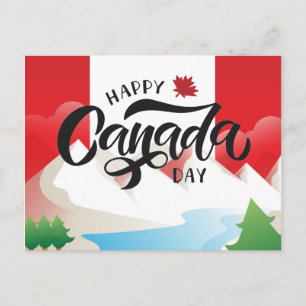 Postal Feliz Dia do Canadá Cartão Canadá Post