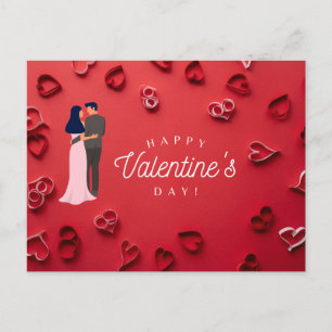 Postal Feliz Dia dos Namorados Cartão de Amor Romântico C