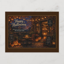 Feliz Halloween Cartão de Boas Festas de Café Acon