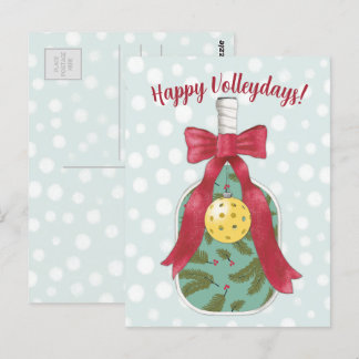 Postal Feliz Volleydays Pickleball - Cartão de férias tem