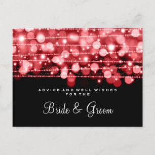 Postal Festa de Cartão de Aviso de Casamento Faísca Verme