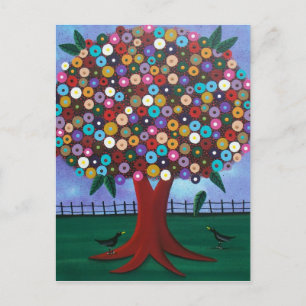 Postal Folk ART Meeting Spot, por LORI EVERETT, cartão p