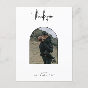 Postal Foto de casamento Obrigado Cartão de Posto