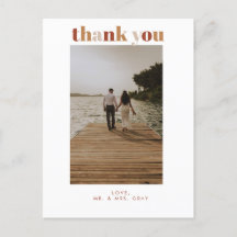 Foto de casamento Obrigado Cartão de Posto