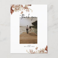 Foto do casamento outono Obrigado Cartão de Posto