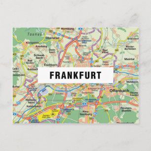 Postal ♥ Francoforte dos CARTÃO do MAPA
