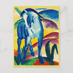 Postal Franz Marc, O Cavalo Azul, o Cartão de Posto de A