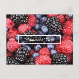 Postal frutas do cartão de comentário