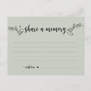 Postal Funeral Service, Black Sage, Compartilhe um cartão