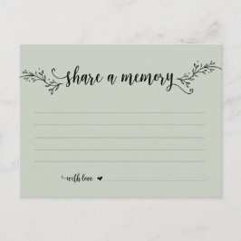 Postal Funeral Service, Black Sage, Compartilhe um cartão