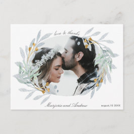 Postal Gentle Botanics | Cartão de Foto de Agradecimento