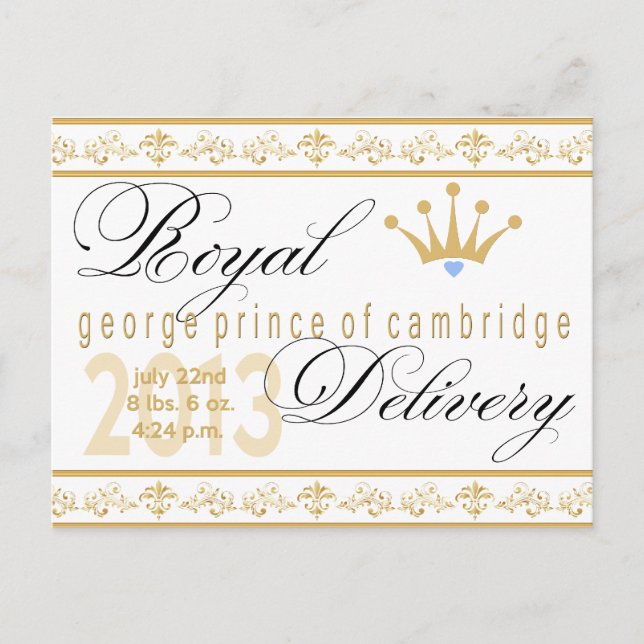Postal George Prince of Cambridge Souvenir Cartão de Post (Frente)