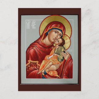 Postal Glykophilousa Mãe de Deus Cartão de Oração