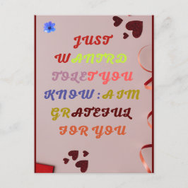 Postal Gratidão Só Porque O Cartão De Saudação É SORRÍVEL