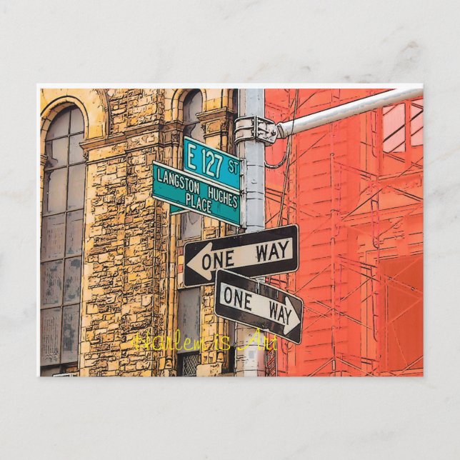 Postal Harlem é um cartão de posto de Arte (Frente)