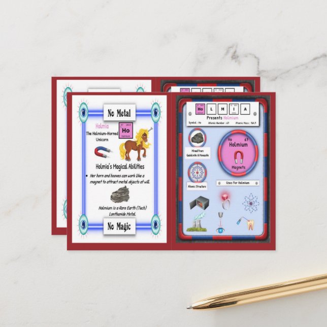 Postal Holmia - Cartão de Jogo Holmo Horn Unicorn (Frente/Verso In Situ)