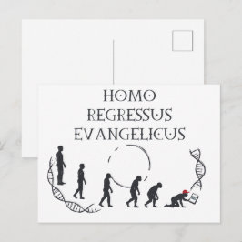 Postal Homo Regressus Evangelicus – Cartão Engraçado Anti