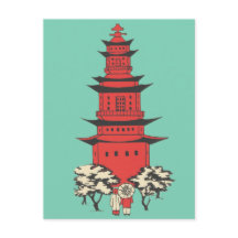 Ilustração do vintage de um cartão chinês do