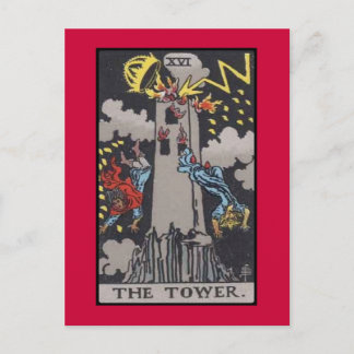 Postal Imagem de cartão de Tarot da torre