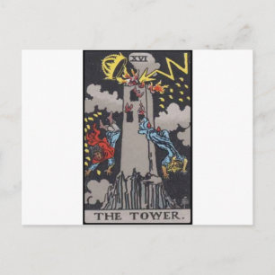 Postal Imagem de cartão Torre Tarot