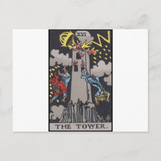 Postal Imagem de cartão Torre Tarot