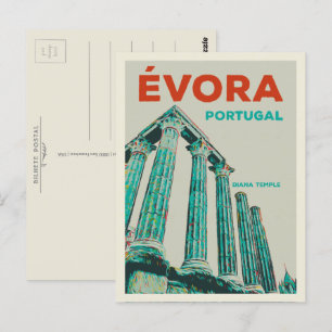 Postal Imagem do templo Evora Diana Portugal Cartão posta