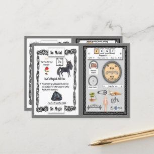 Postal Iown - Cartão de Jogo do Corno de Ferro Unicorn