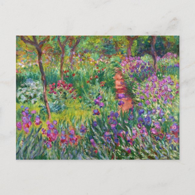 Postal Jardim da íris de Monet no cartão de Giverny (Frente)