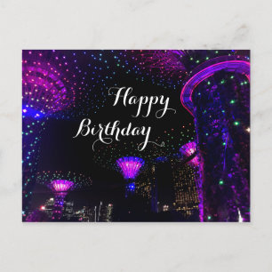 Postal Jardins Feliz Aniversário pela Baía #5 Cartão Post