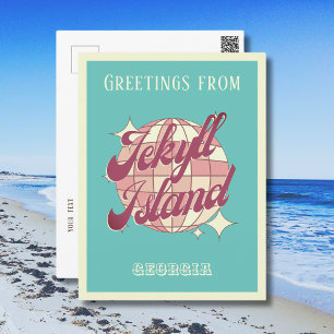 Postal Jekyll Island Georgia EUA retro vintage Cartão pos