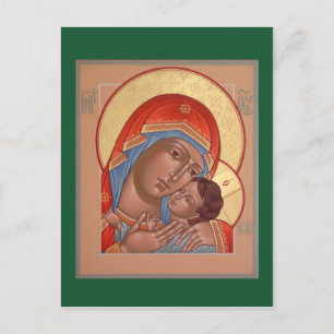 Postal Kasperov Mãe de Deus Cartão de Oração