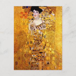 Postal Klimt Retrato de Adele Bloch-Bauer Eu Posto Cartão