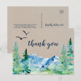 Postal Kraft Rocky Mountain Cartão de Agradecimento