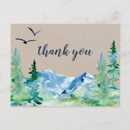 Postal Kraft Rocky Mountain Cartão de Agradecimento