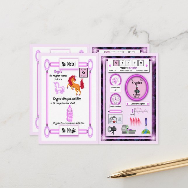 Postal Krypto - Cartão de Jogo Unicorn Horn Krypton (Frente/Verso In Situ)