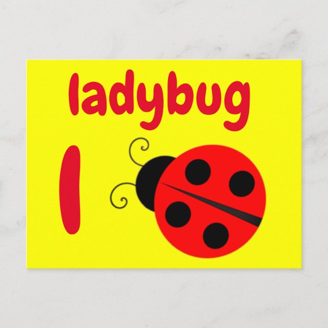 Postal l - cartão flash ladybug (Frente)
