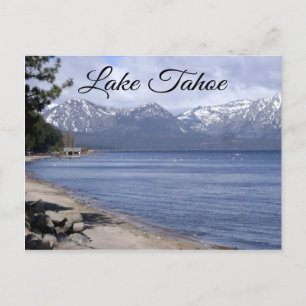 Postal Lago Tahoe Nevada, Viagem da Califórnia — Cartão d