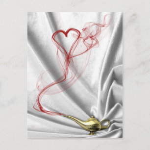 Postal Lâmpada Genética com Fumaça Cardíaca - Cartão