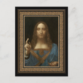 Postal Leonardo da Vinci 1500 Salvator Mundi Cartão Posta