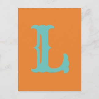 Postal Letras customizáveis e cores!  L cartão