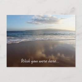 Postal Linda Praia Queria Que Estivesses Aqui Um Cartão