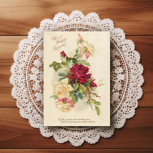 Postal Lindo Cartão de Boas Festas de Aniversário Vintage
