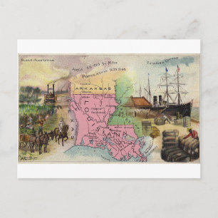 Postal Louisiana, cartão de colheita de 1889