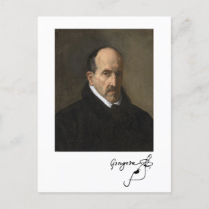 Postal Luis de Góngora (retrato/ assinatura) Cartão posta